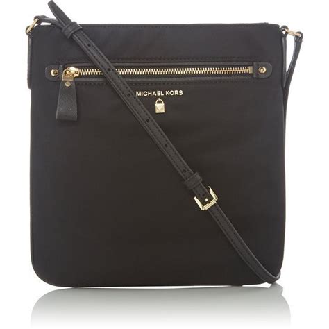 michael kors nylon crossbody bag black|Michael Kors black crossbody purse.